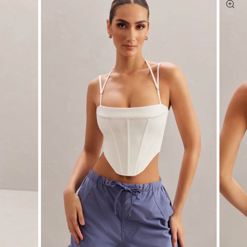 Oh Polly Cream Corset Top